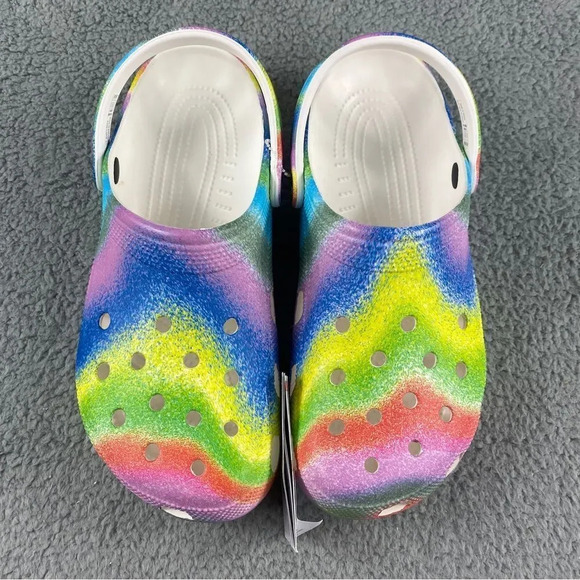 New crocs classic spray DYE MENS 10 CLOGS Tie-Dye Collection‎ Womens 12 Shoes - Picture 16 of 16